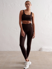 Ribbed Seamless Tights Cocao