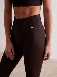 Ribbed Seamless Tights Cocao