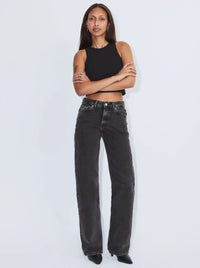 Echo High Straight in Tar Retro Black
