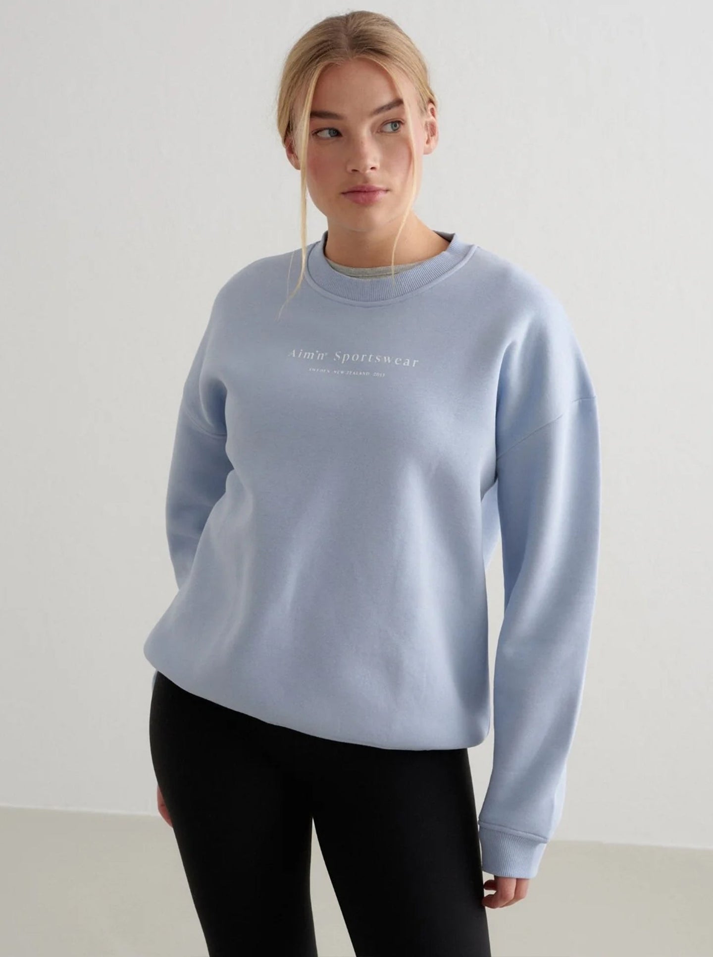 Cloudy Blue Serif Sweatshirt