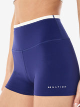 Vita 2.5" Bike Short in Bright Navy & Whisper White