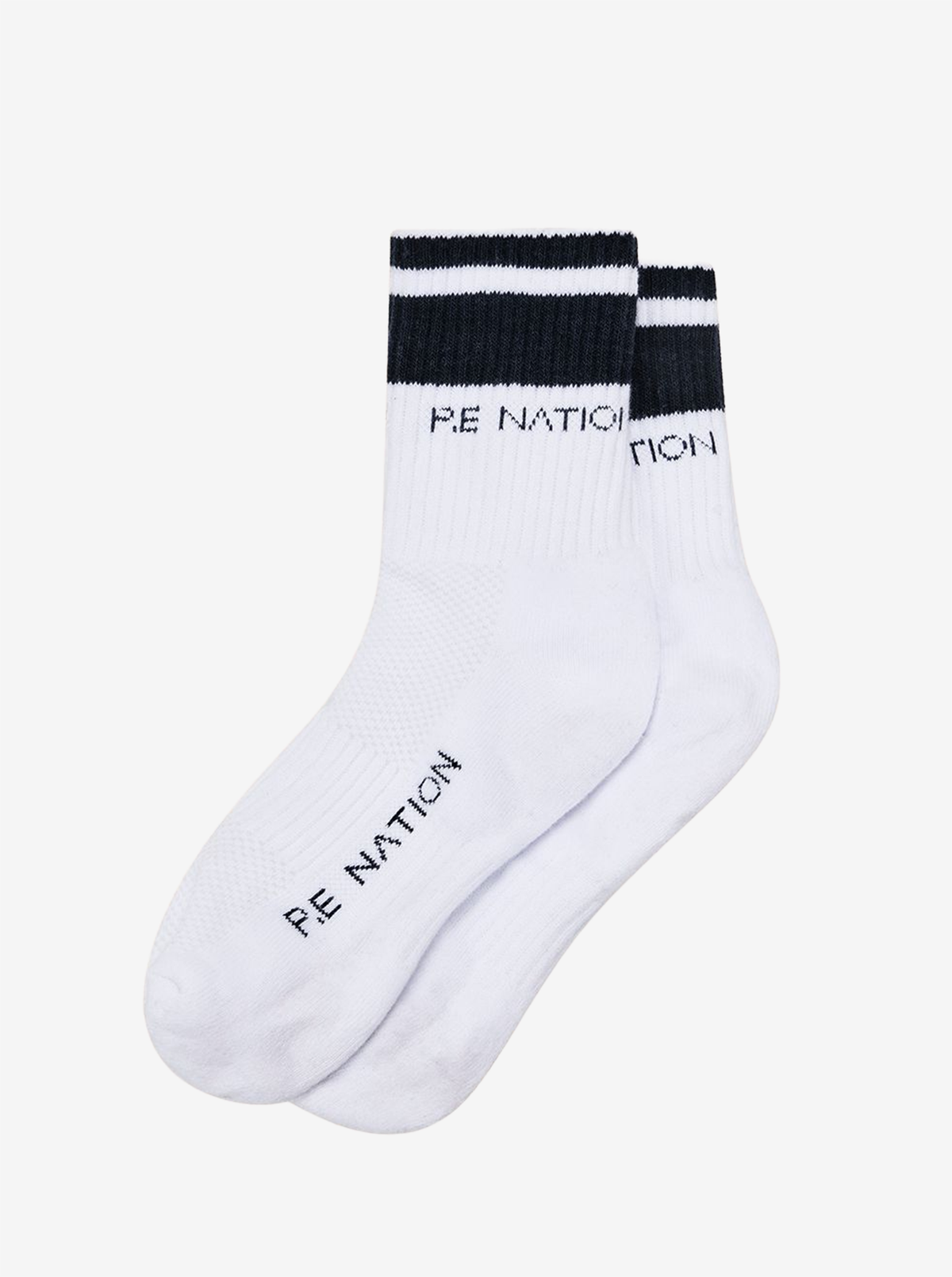 Homage Sock in White & Dark Navy