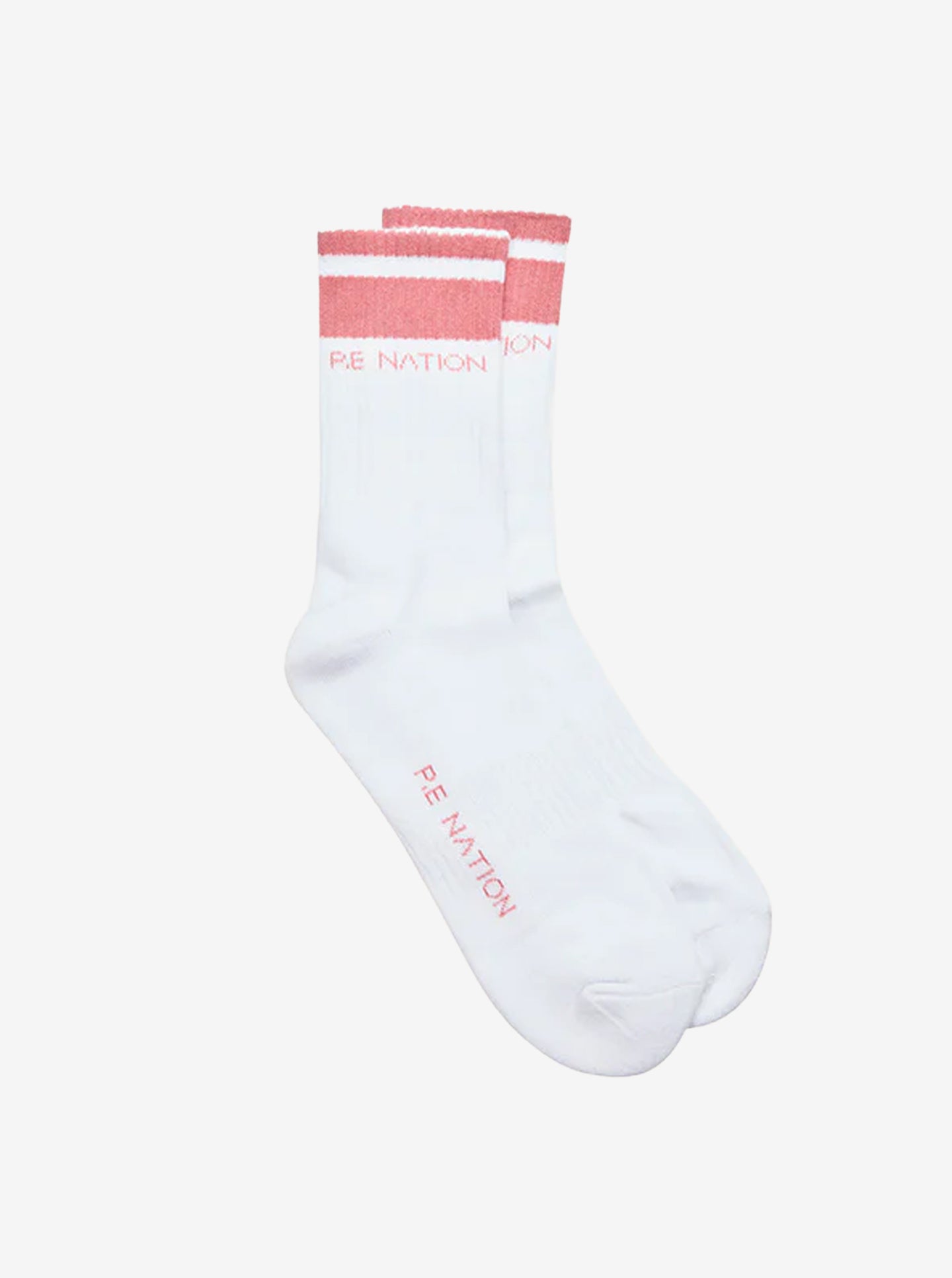 Homage Sock in Optic White & Dusty Pink
