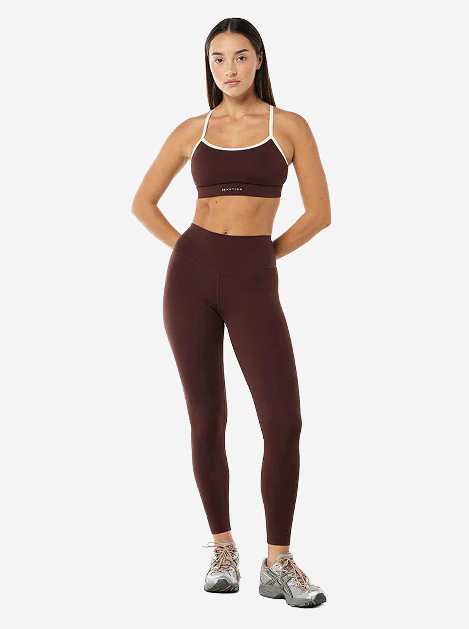 Signature Sports Bra in Mahogany