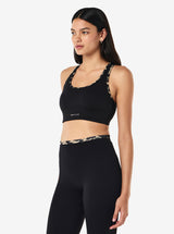 Stellar Sports Bra in Black & Leopard Print