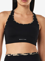 Stellar Sports Bra in Black & Leopard Print
