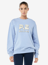 Heads Up Boucle Sweat in Dusty Blue