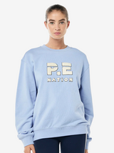 Heads Up Boucle Sweat in Dusty Blue