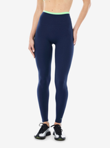 Vita Full Length Leggings in Dark Navy & Kiwi Green