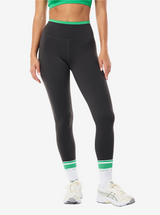 Vita Full Length Legging in Caviar & Kelly Green