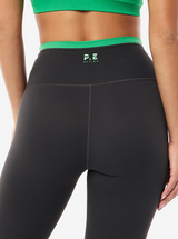 Vita Full Length Legging in Caviar & Kelly Green