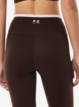 Vita Full Length Legging in Espresso & Chalk Pink