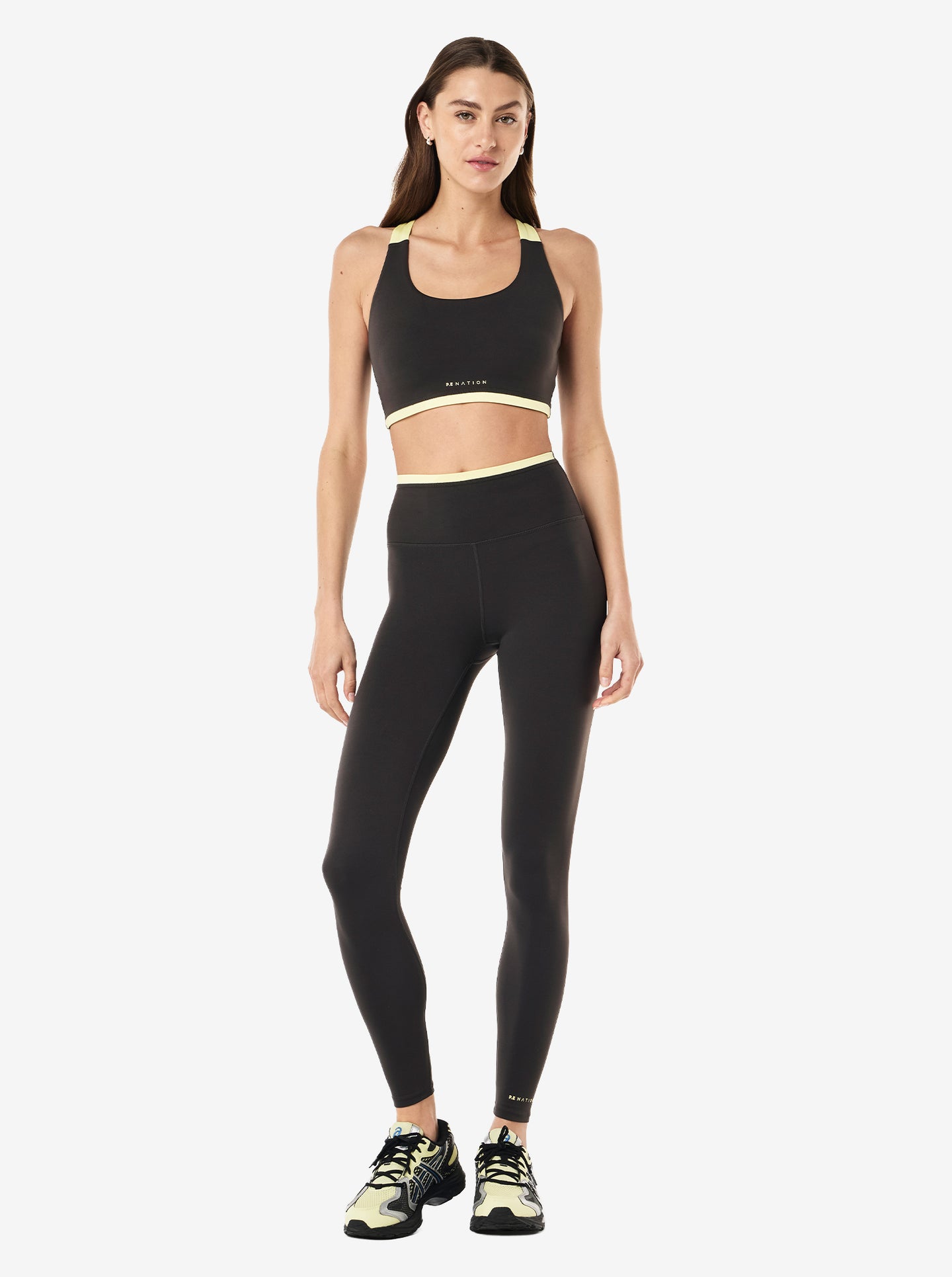 Vita Full Length Legging in Smokestone & Lemonade
