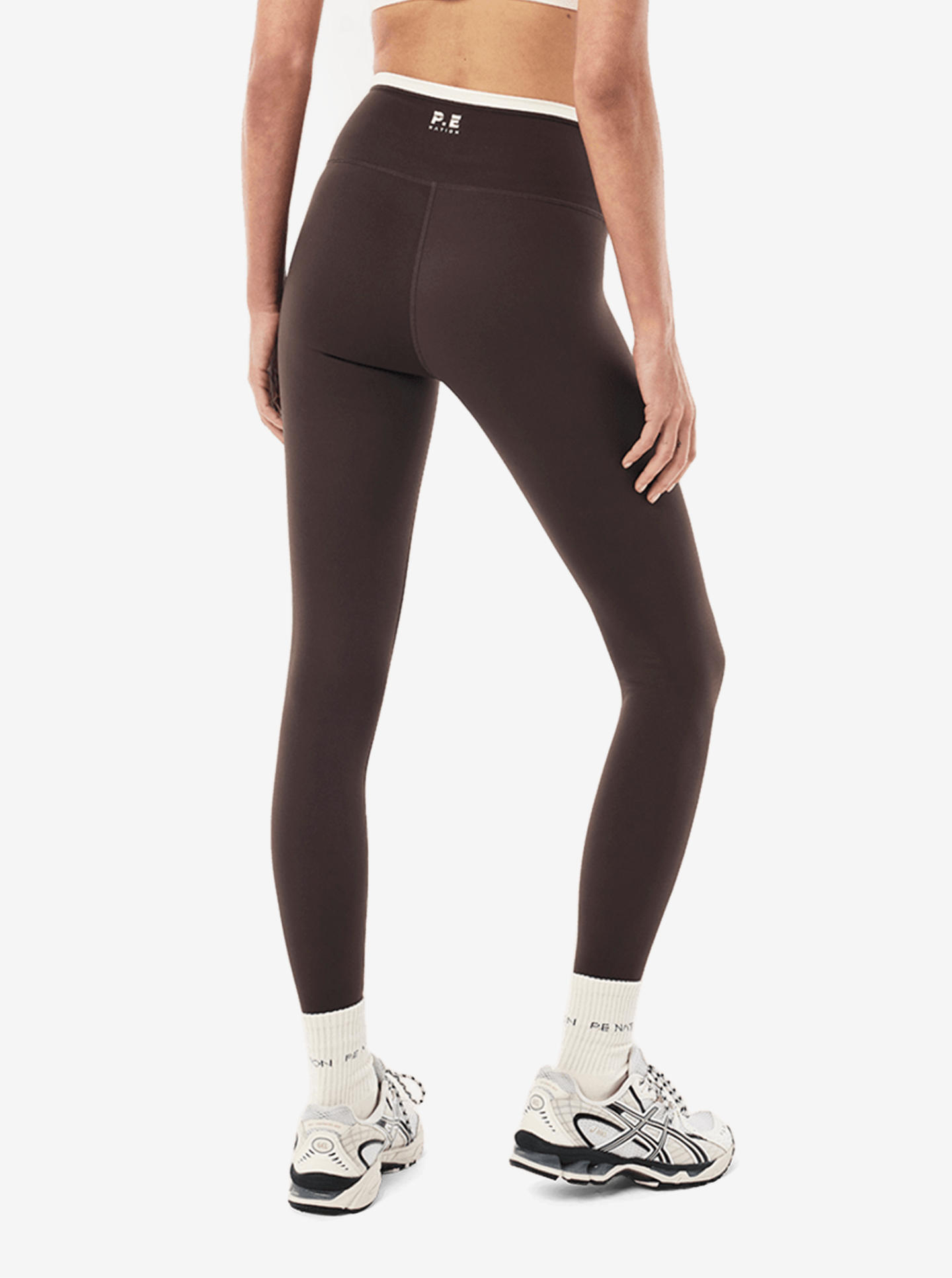 Vita Full Length Legging in Coffee & Whisper White