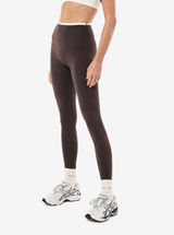 Vita Full Length Legging in Coffee & Whisper White