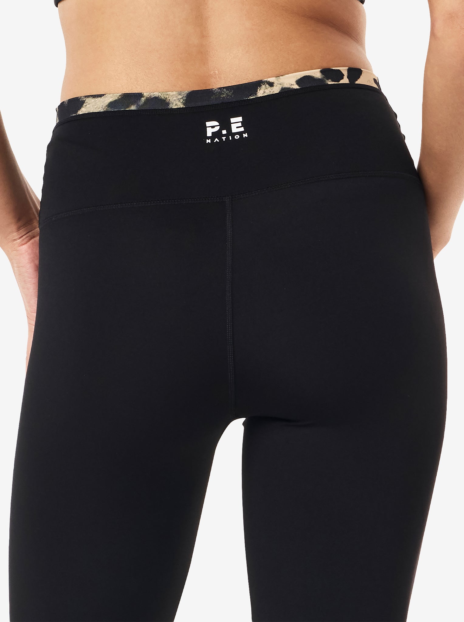 Vita Full Length Legging in Black & Leopard