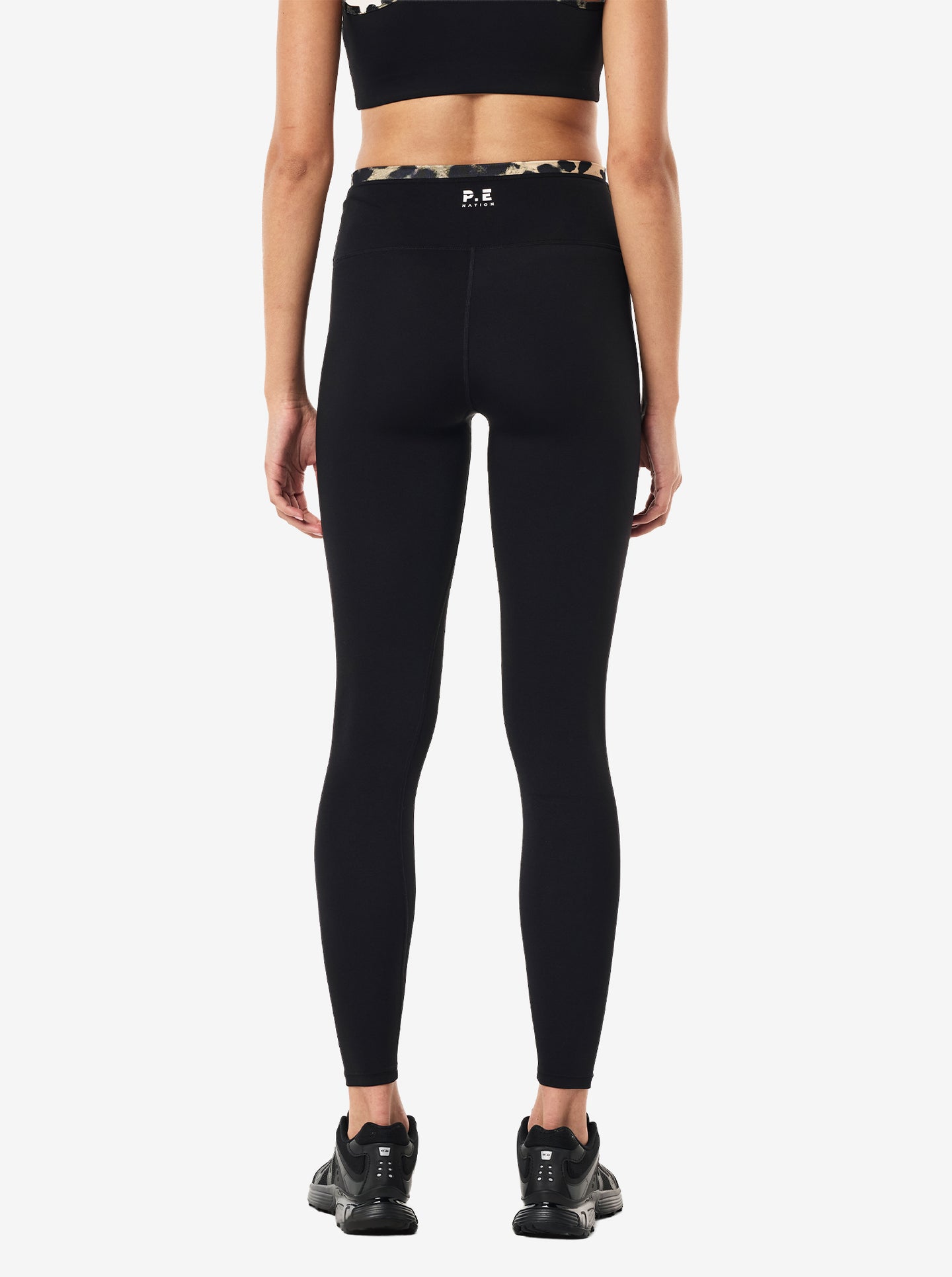 Vita Full Length Legging in Black & Leopard