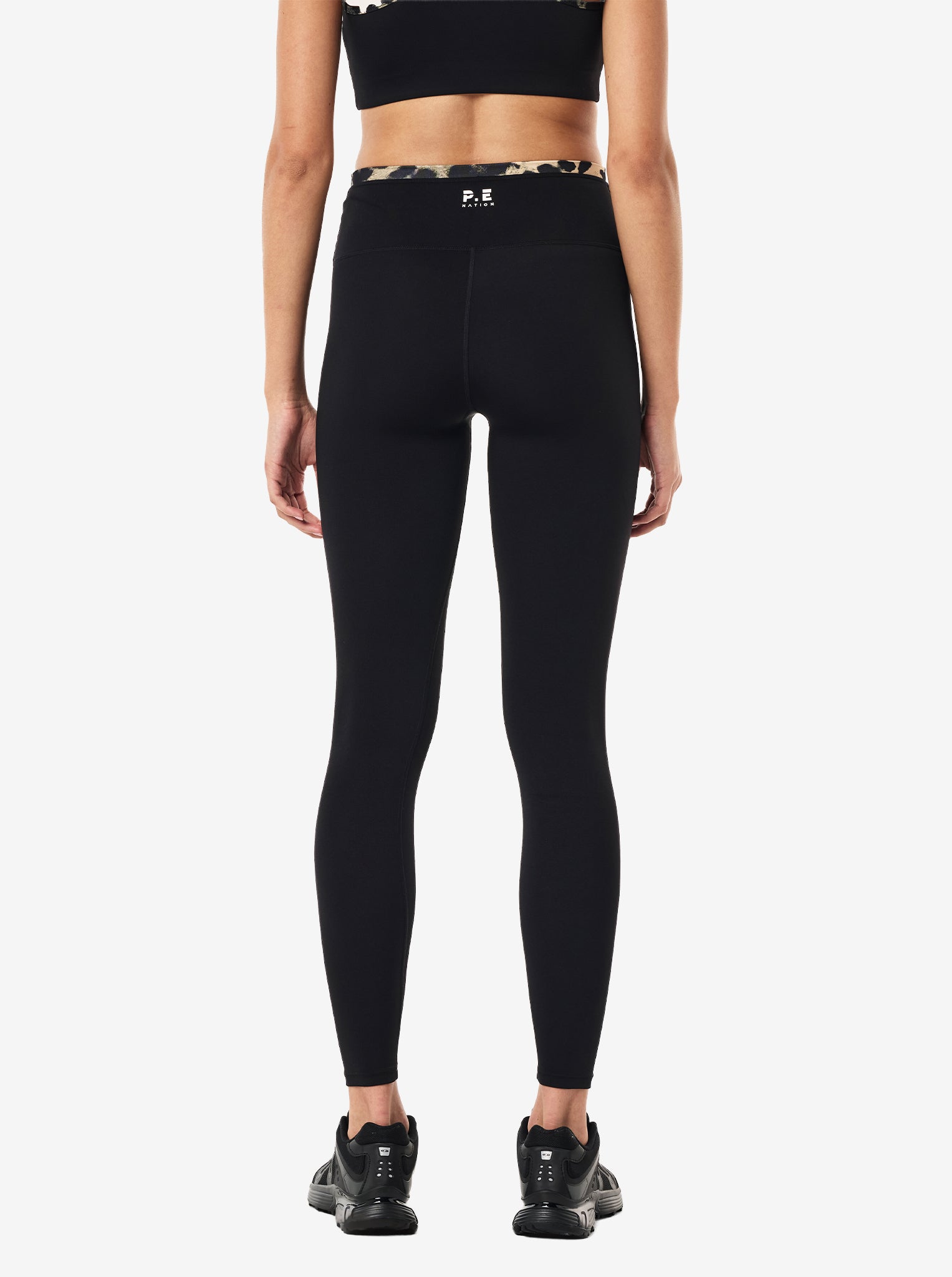 Vita Full Length Legging in Black & Leopard