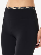 Vita Full Length Legging in Black & Leopard