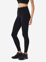 Vita Full Length Legging in Black & Leopard