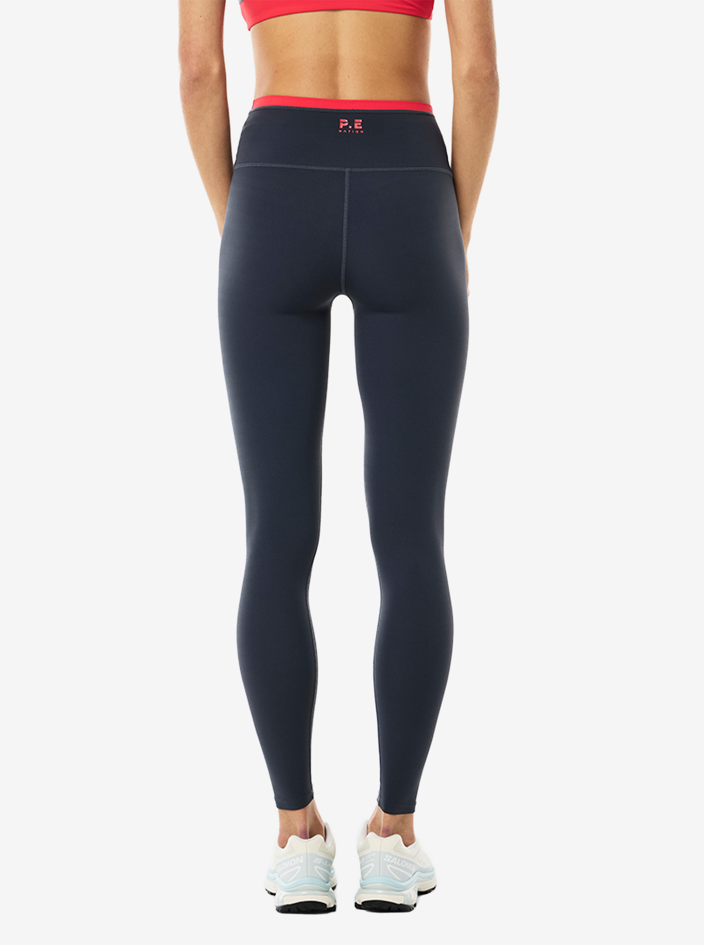 Vita Full Length Legging in Marine Blue & Strawberry