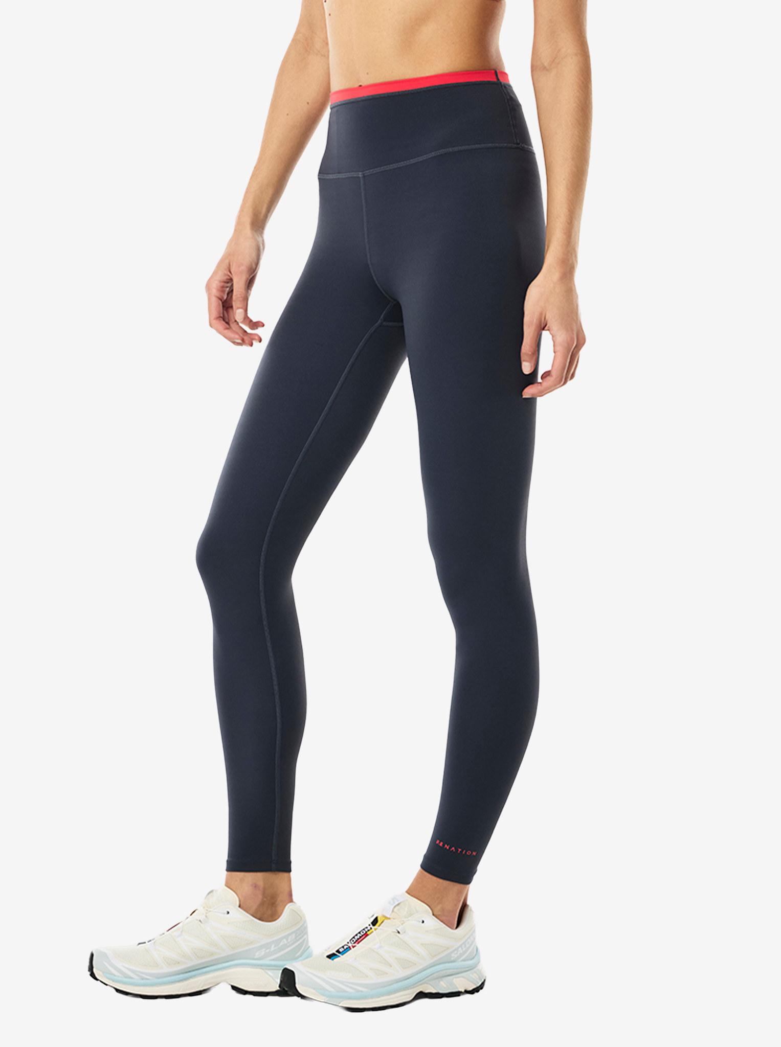 Vita Full Length Legging in Marine Blue & Strawberry
