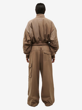 Captivate Bomber in Taupe Gray