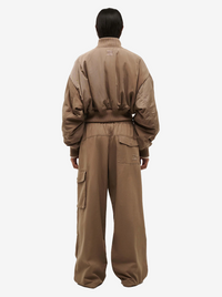 Captivate Bomber in Taupe Gray