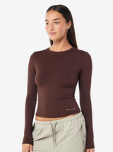 Foundation Long Sleeve Tee in Mahogany