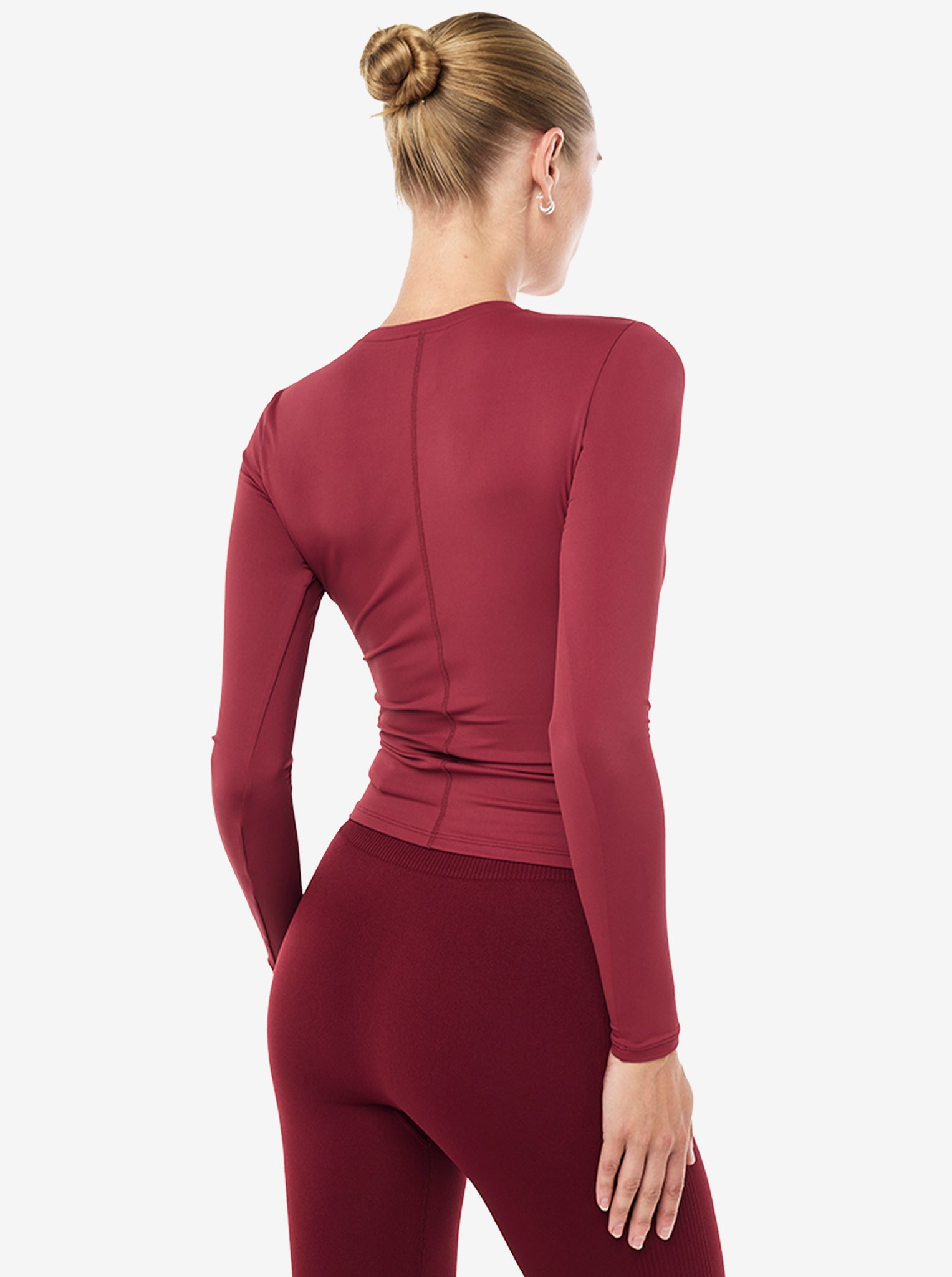 Foundation Long Sleeve Top in Cabernet