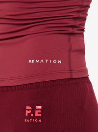 Foundation Long Sleeve Top in Cabernet