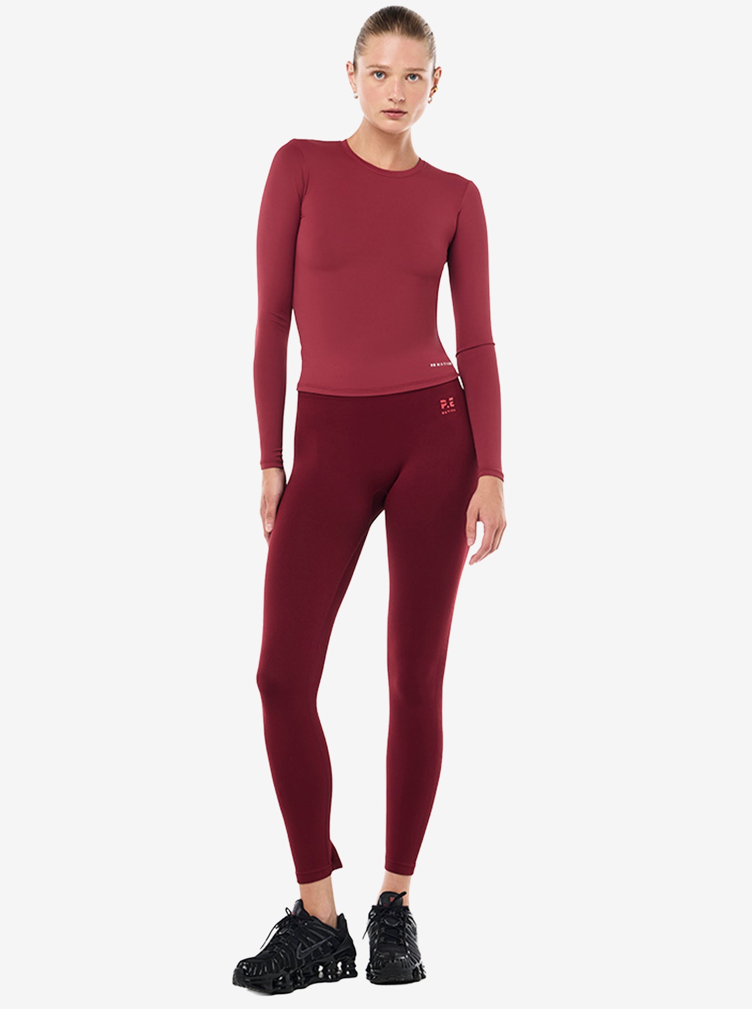 Foundation Long Sleeve Top in Cabernet