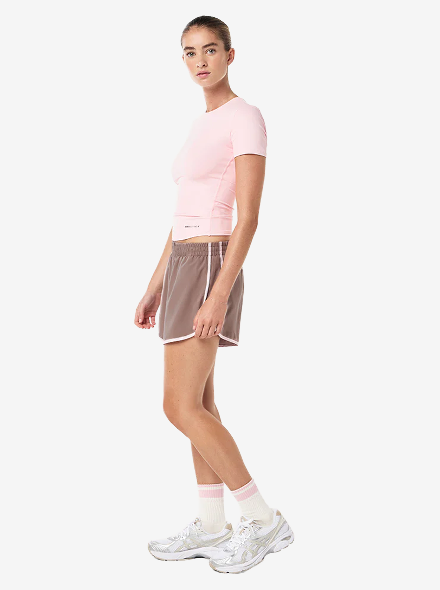 Foundation Short Sleeve Tee in Chalk Pink