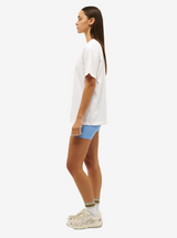 Aero Short Sleeve Tee in White & Cornflower Blue