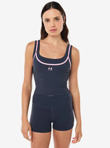 Forward Tank in Marine Blue & Prism Pink