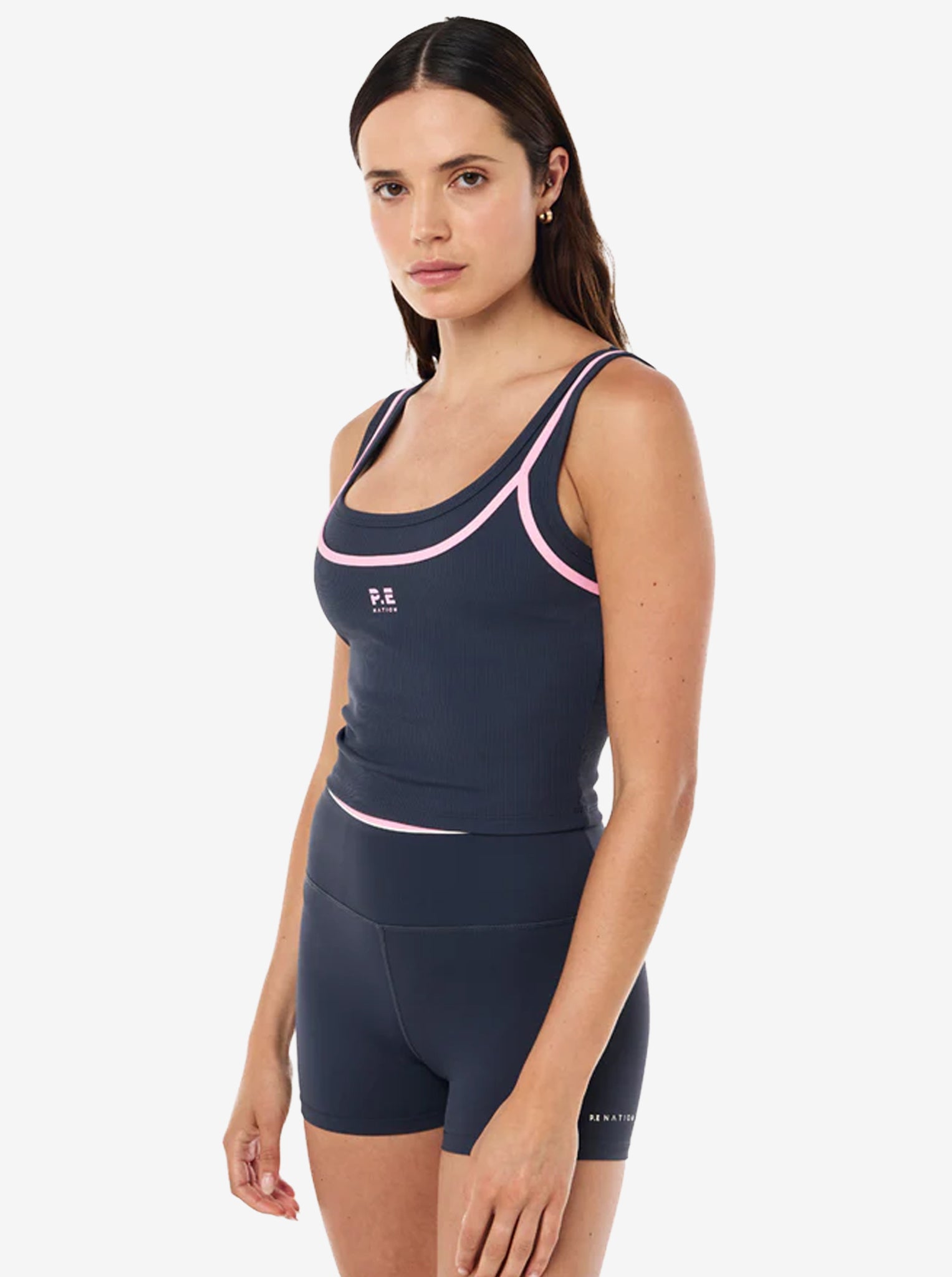Forward Tank in Marine Blue & Prism Pink