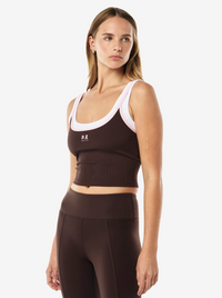 Forward Tank in Espresso & Chalk Pink