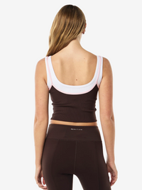 Forward Tank in Espresso & Chalk Pink