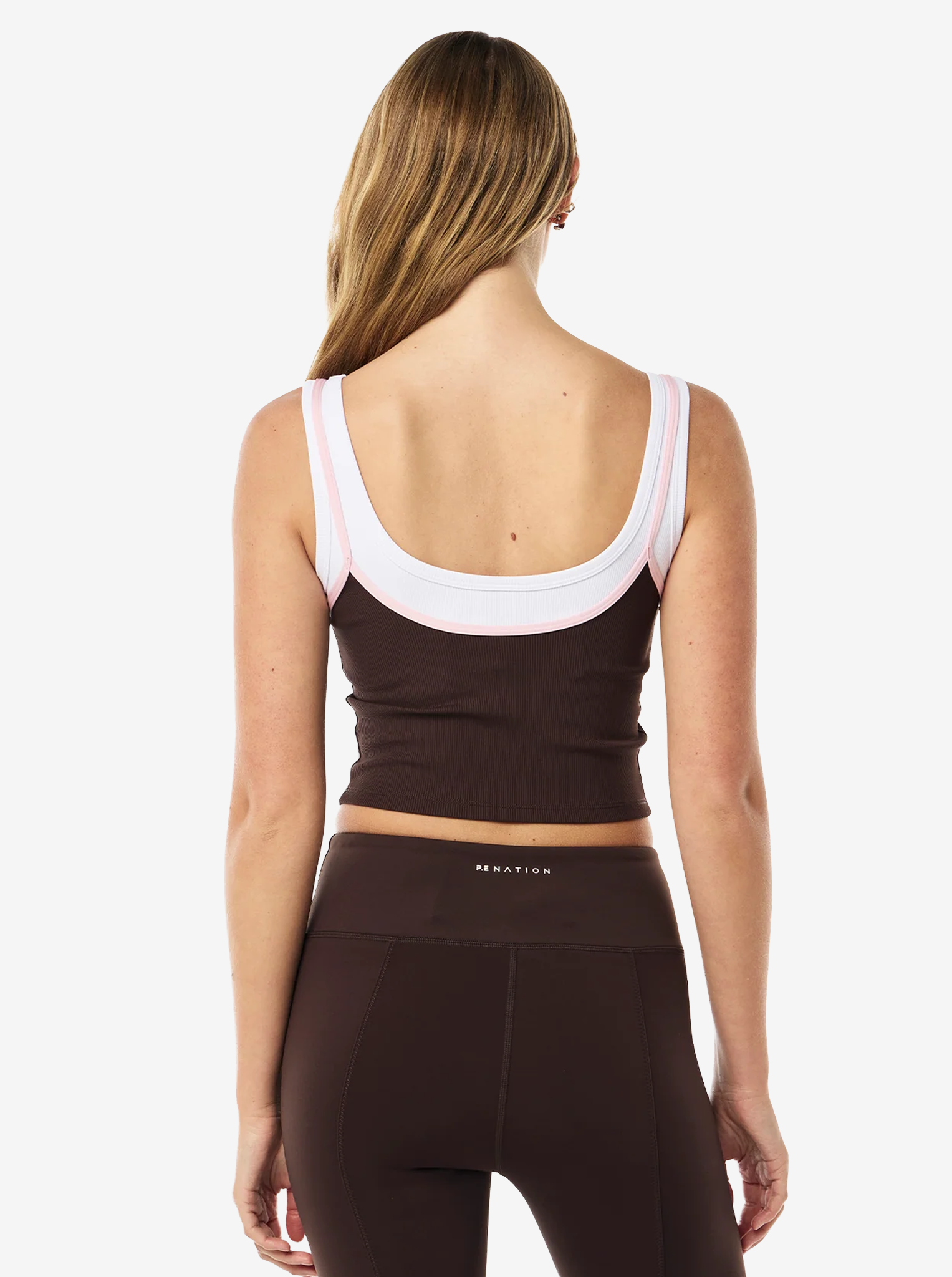 Forward Tank in Espresso & Chalk Pink