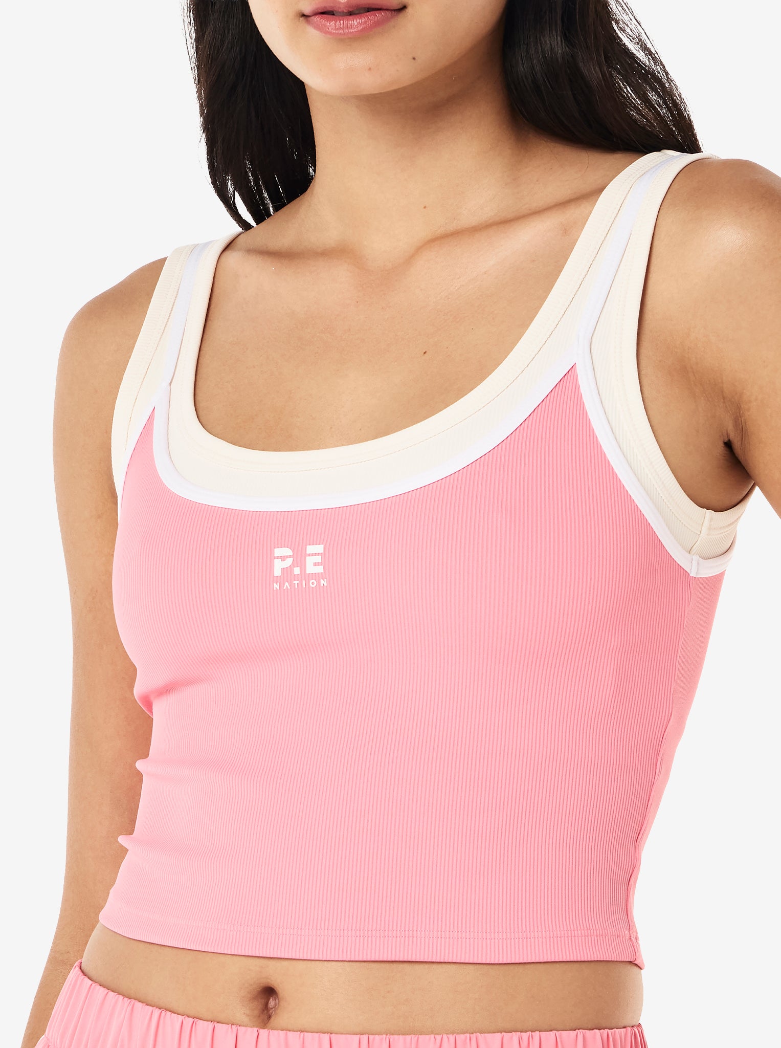 Forward Tank in Pink Lemonade & Whisper White