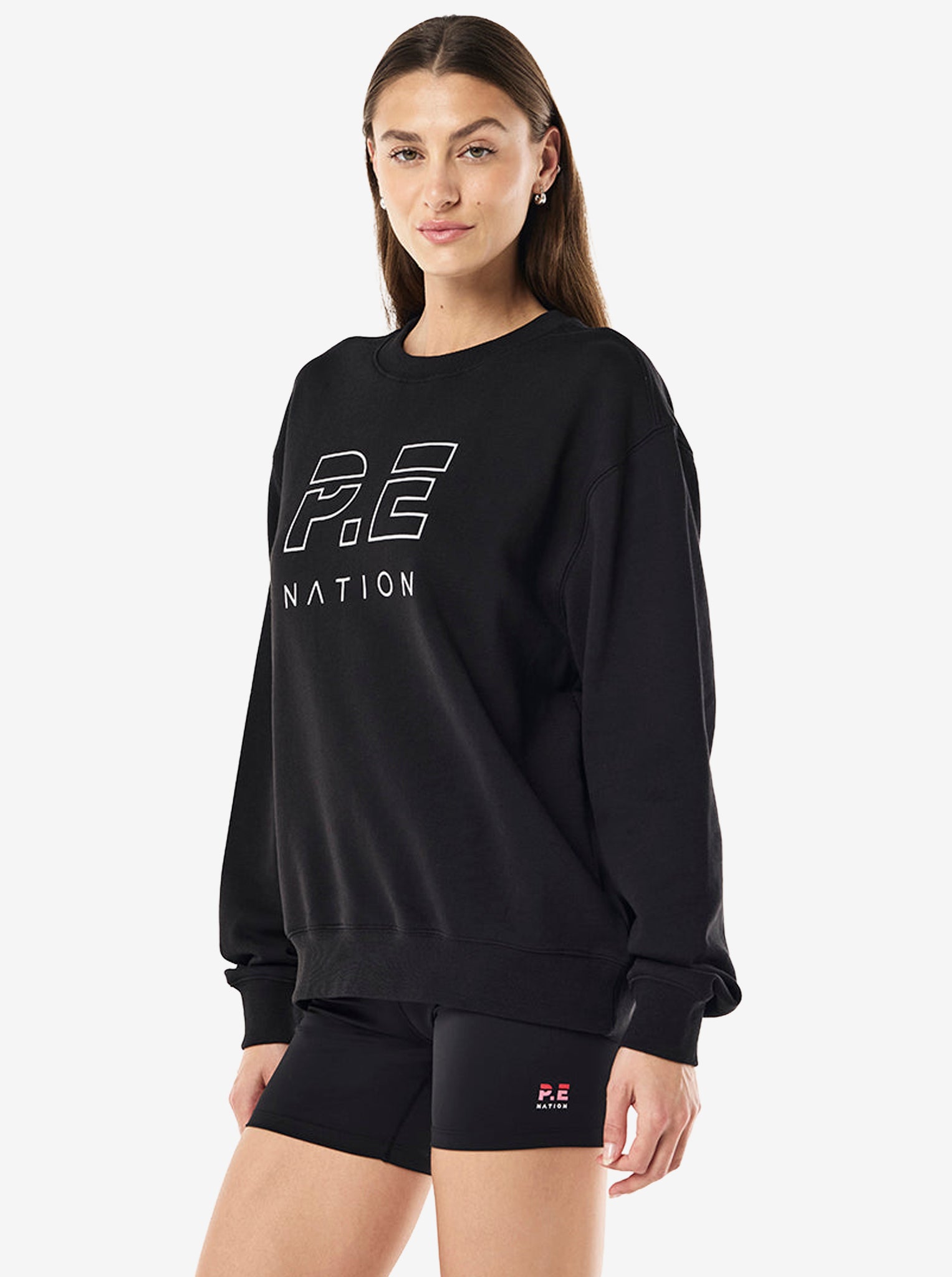 Heads Up Sweat in Black & Optic White