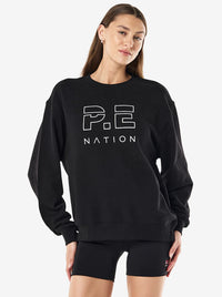 Heads Up Sweat in Black & Optic White