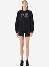 Heads Up Sweat in Black & Optic White