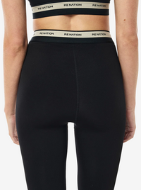 Avant Full Length Legging in Black & Biscuit