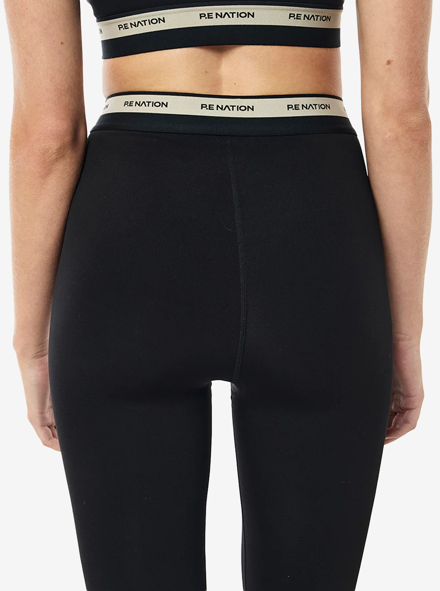 Avant Full Length Legging in Black & Biscuit