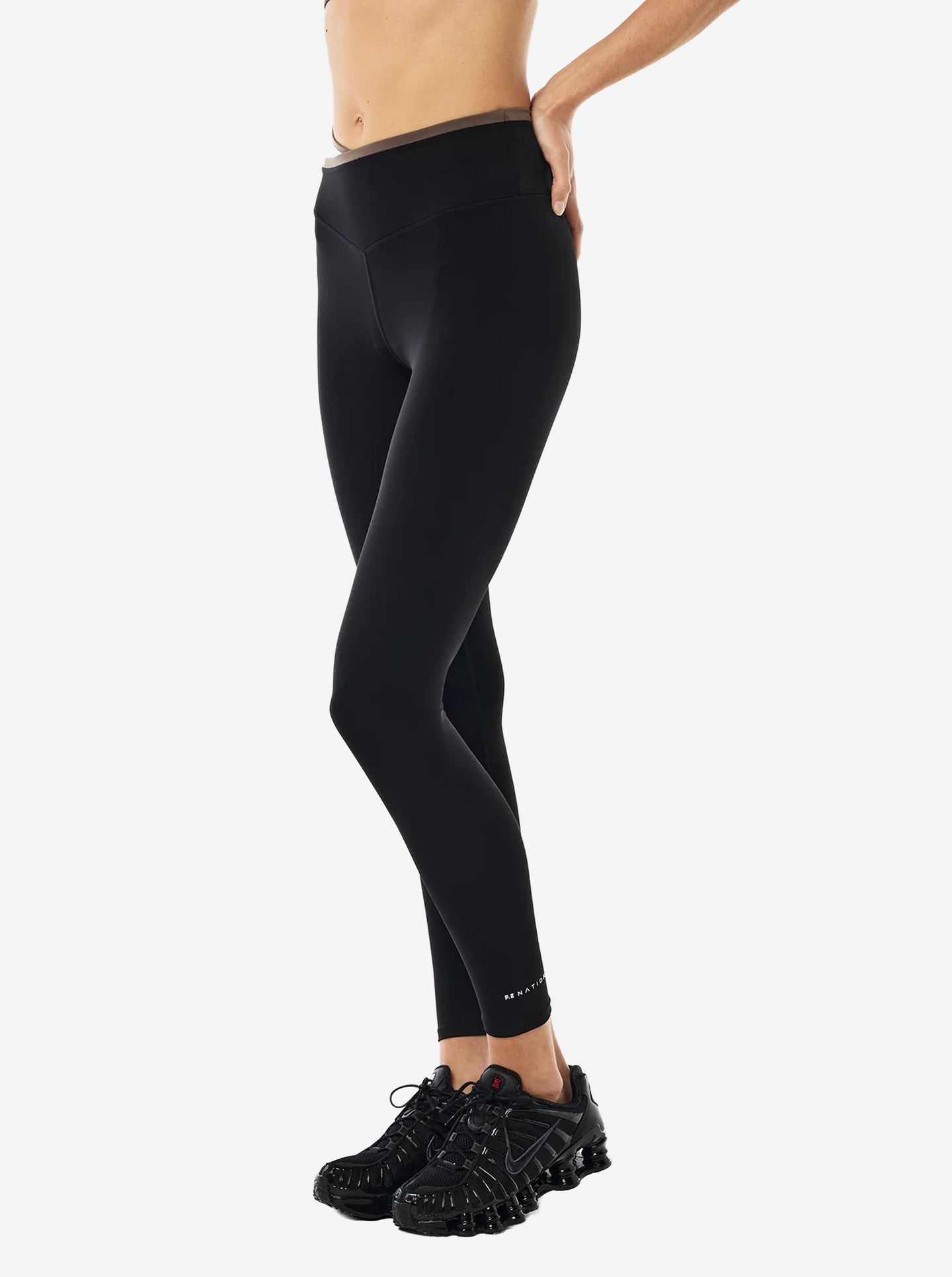 Status Full Length Legging in Black & Walnut