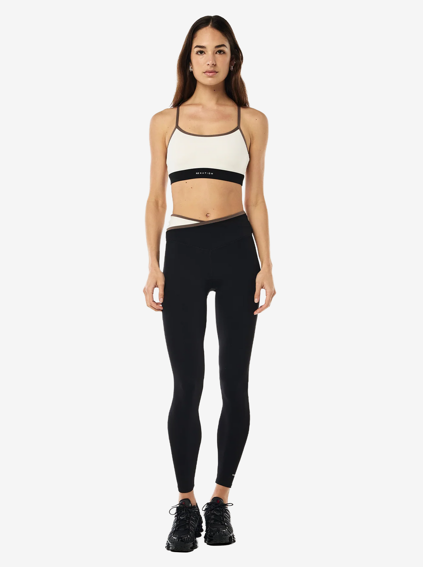 Status Full Length Legging in Black & Walnut