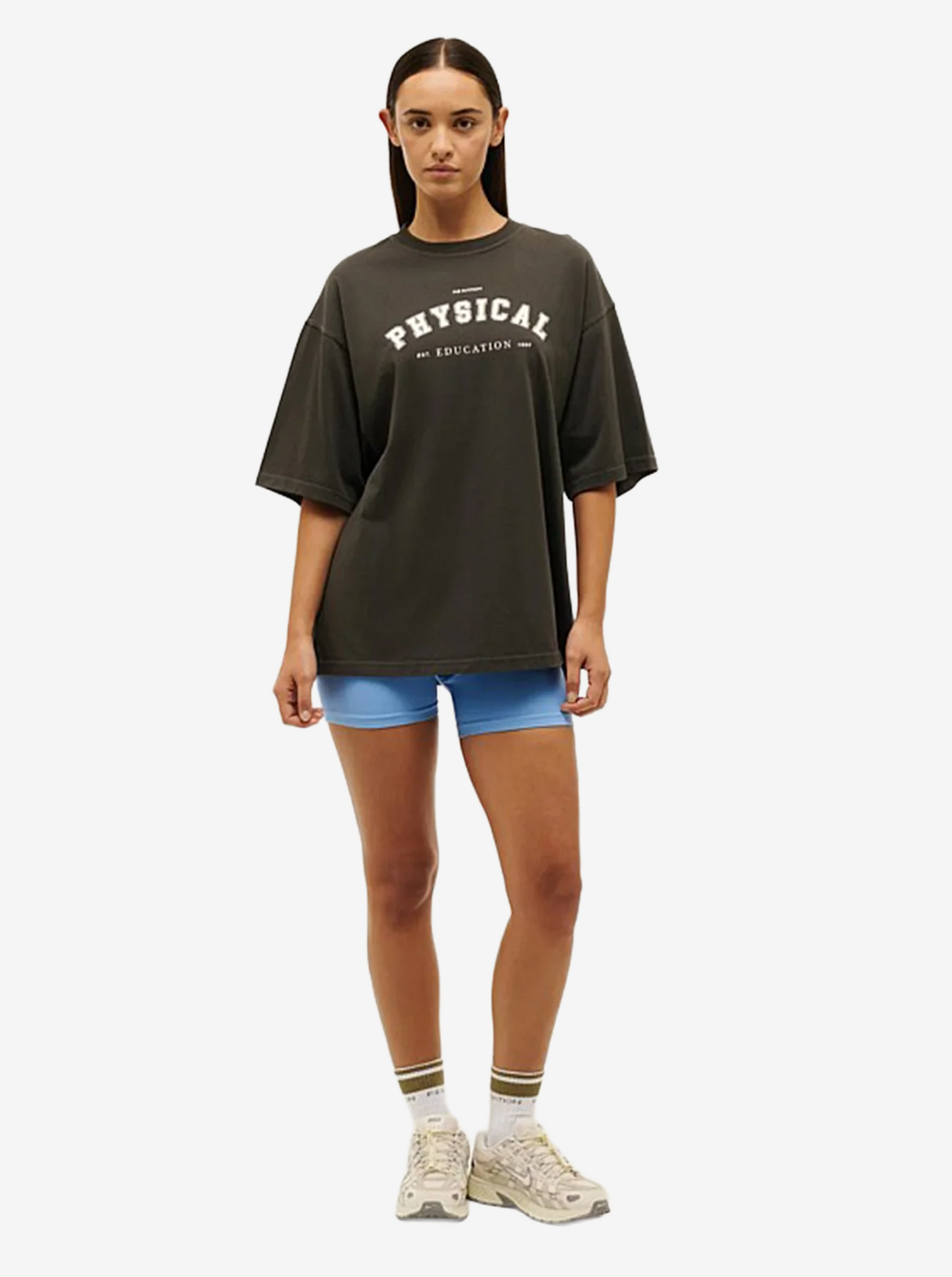 Physical Oversized Tee in Washed Black