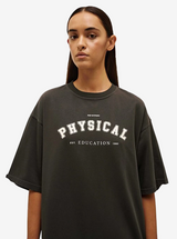 Physical Oversized Tee in Washed Black