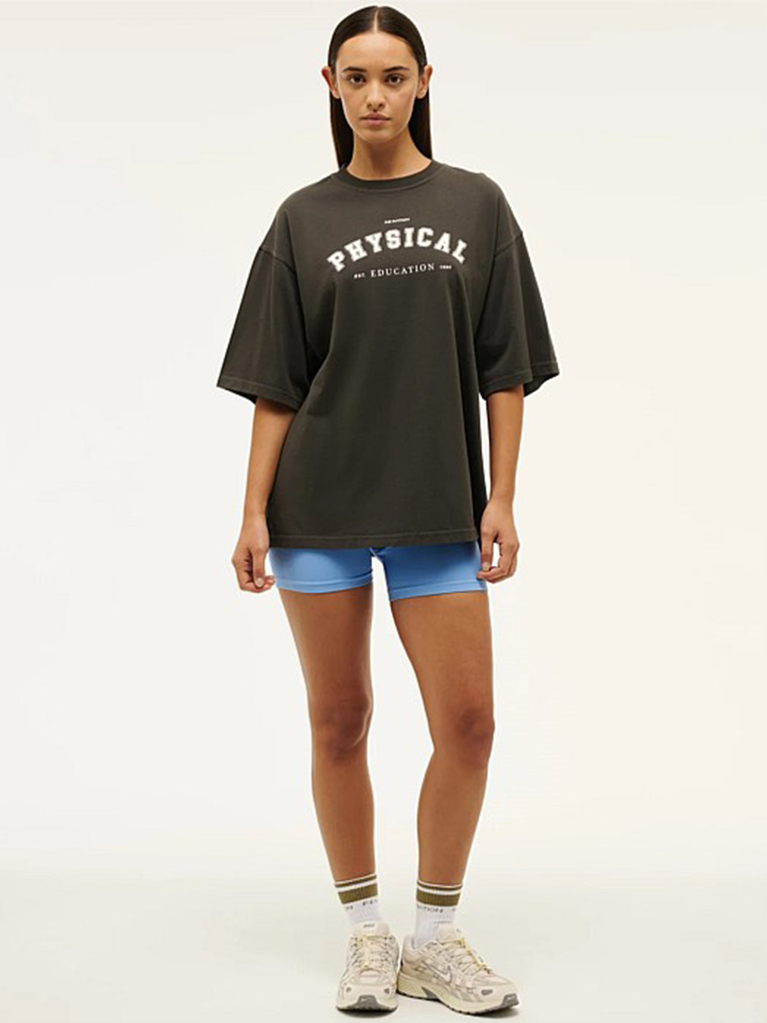 Physical Oversized Tee in Washed Black